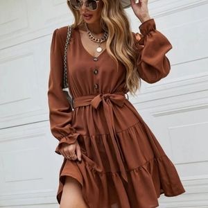 Flounce ruffle dress: M